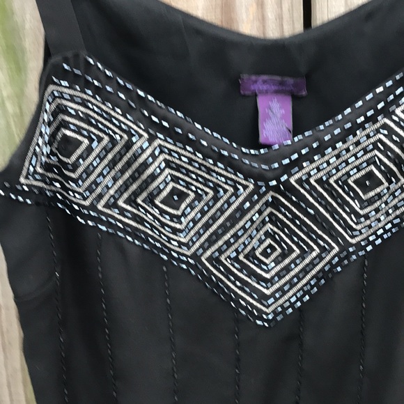 Metaphor Black Beaded Front Camisole - Size 12 - Picture 3 of 5